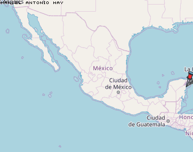 Manuel Antonio Hay Karte Mexiko