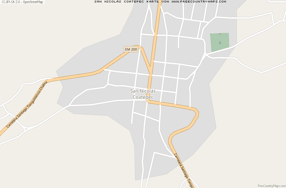 Karte Von San Nicolás Coatepec Mexiko