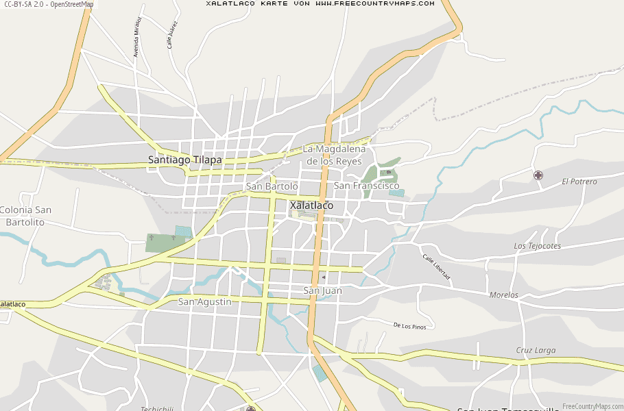 Karte Von Xalatlaco Mexiko