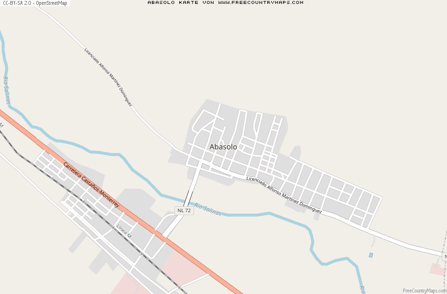 Karte Von Abasolo Mexiko