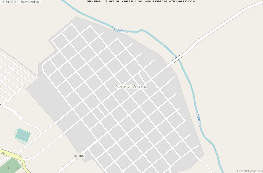 Karte Von General Zuazua Mexiko