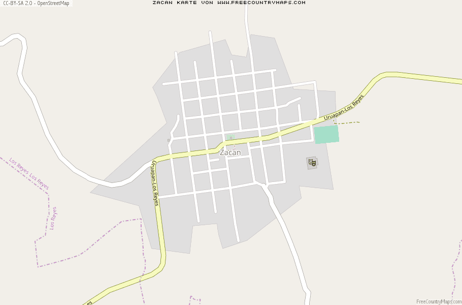 Karte Von Zacan Mexiko