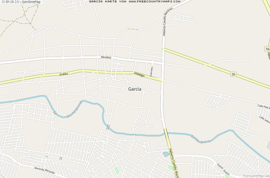 Karte Von García Mexiko
