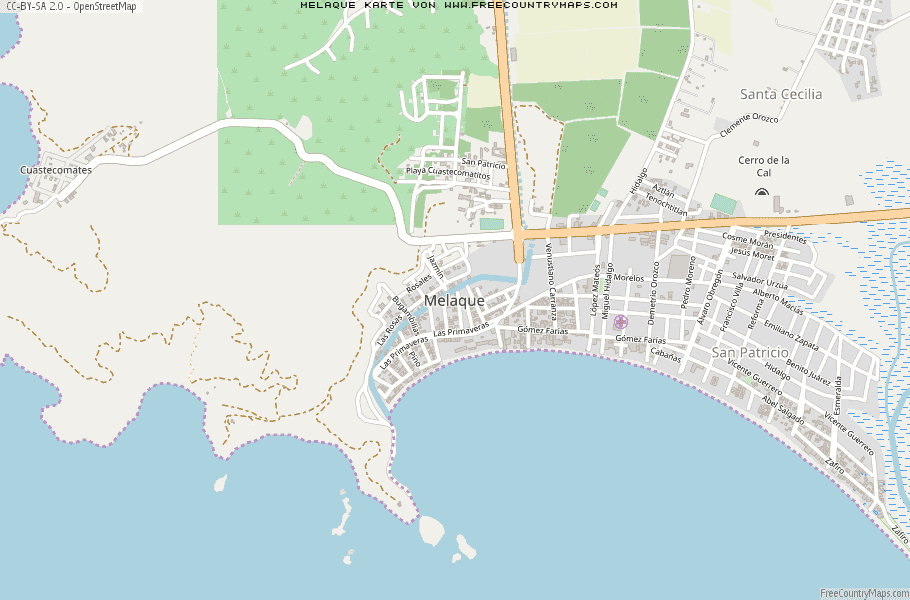 Karte Von Melaque Mexiko