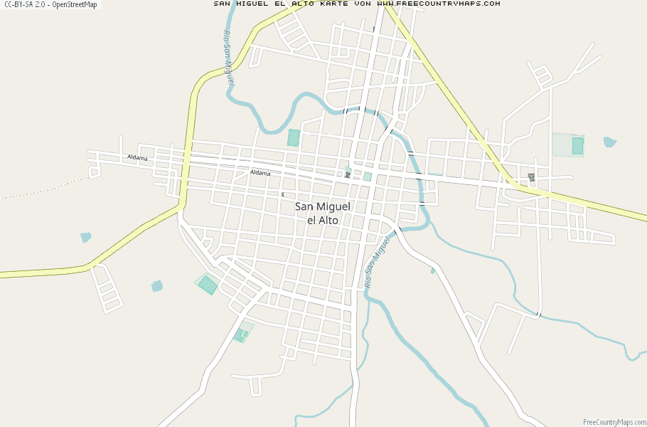 Karte Von San Miguel el Alto Mexiko