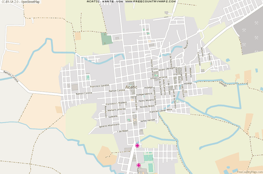 Karte Von Acatic Mexiko