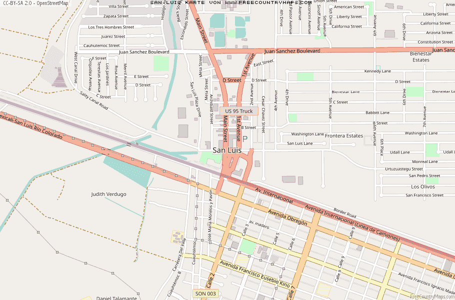 Karte Von San Luis Mexiko