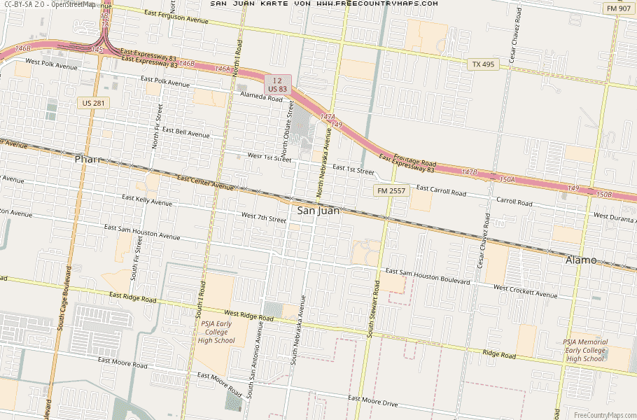 Karte Von San Juan Mexiko