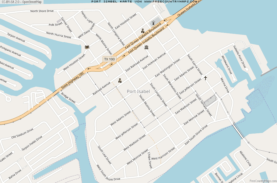 Karte Von Port Isabel Mexiko