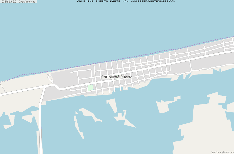 Karte Von Chuburná Puerto Mexiko