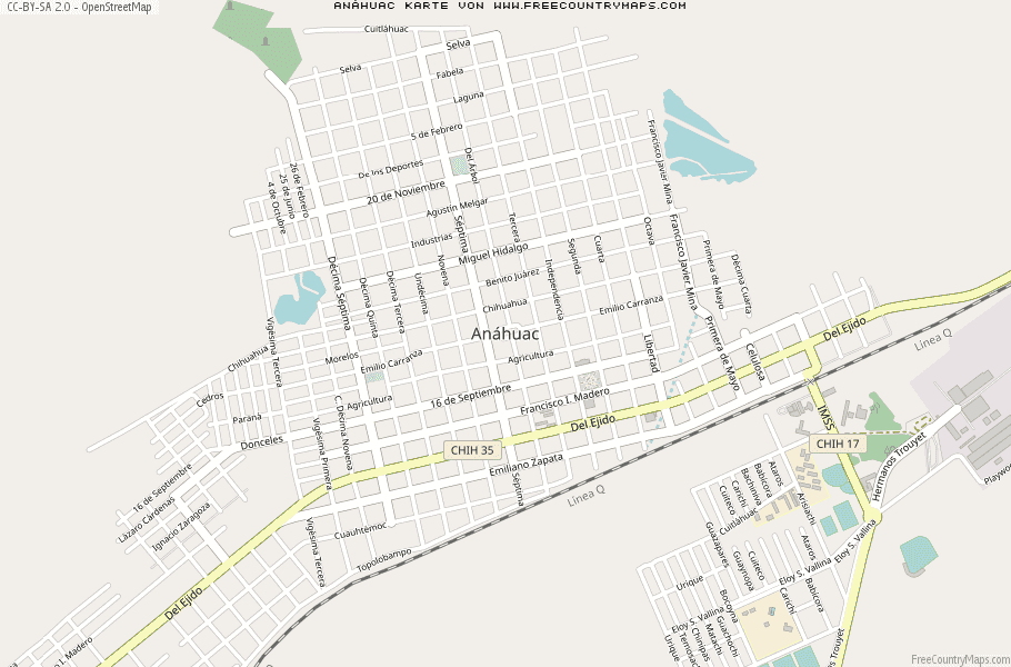 Karte Von Anáhuac Mexiko