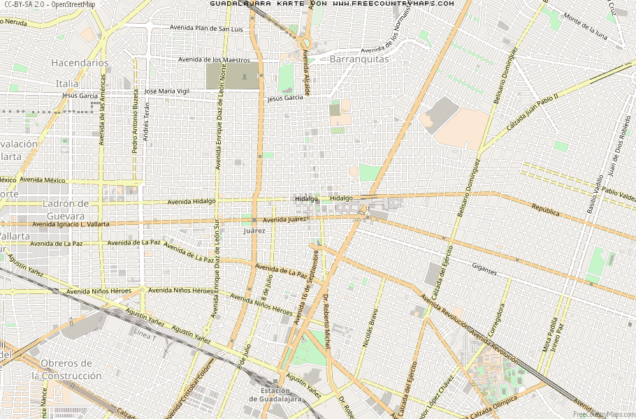 Karte Von Guadalajara Mexiko
