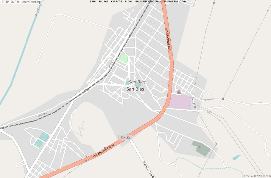 Karte Von San Blas Mexiko