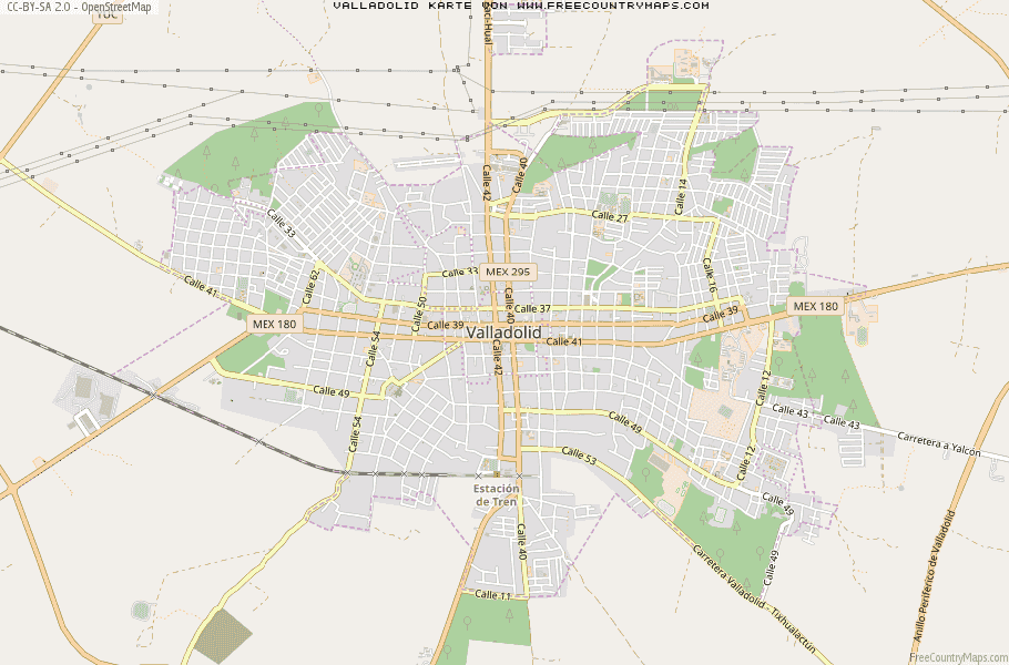 Karte Von Valladolid Mexiko