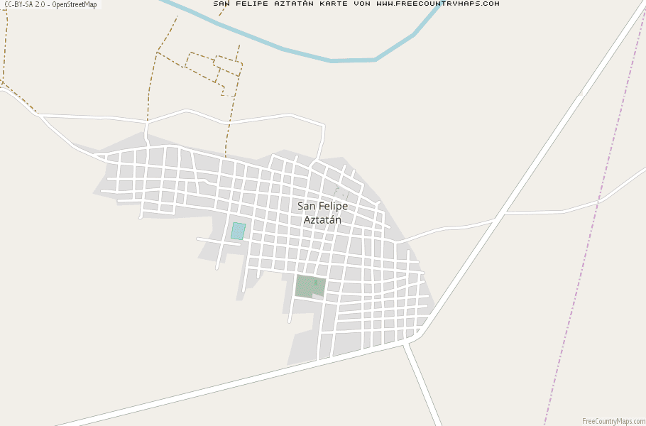 Karte Von San Felipe Aztatán Mexiko