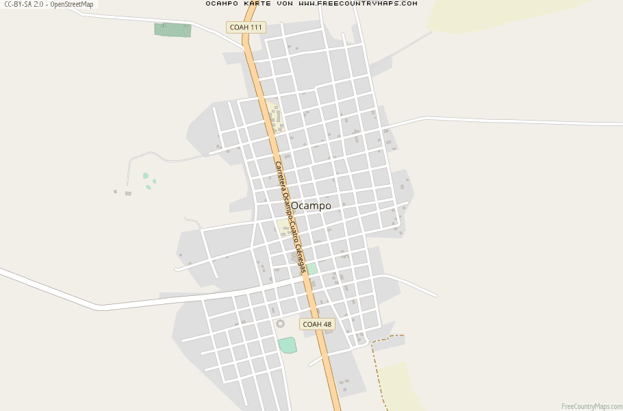 Karte Von Ocampo Mexiko