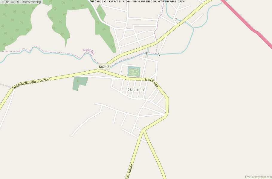 Karte Von Oacalco Mexiko