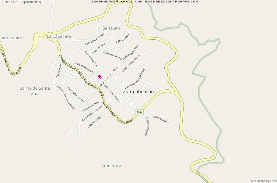 Karte Von Zumpahuacan Mexiko
