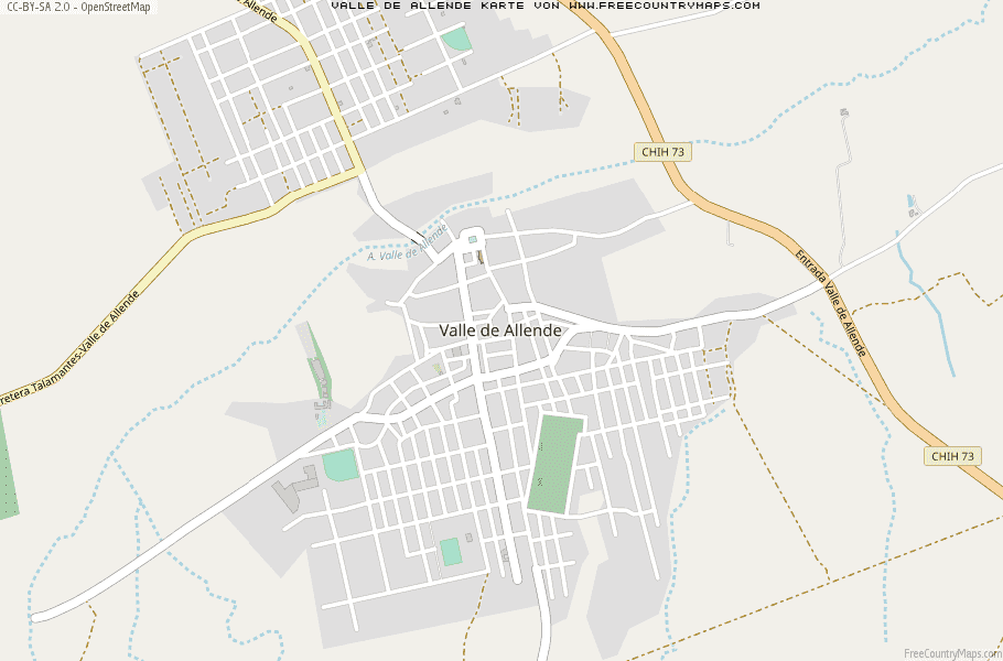 Karte Von Valle de Allende Mexiko