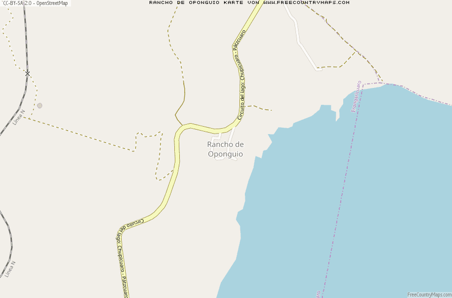 Karte Von Rancho de Oponguio Mexiko