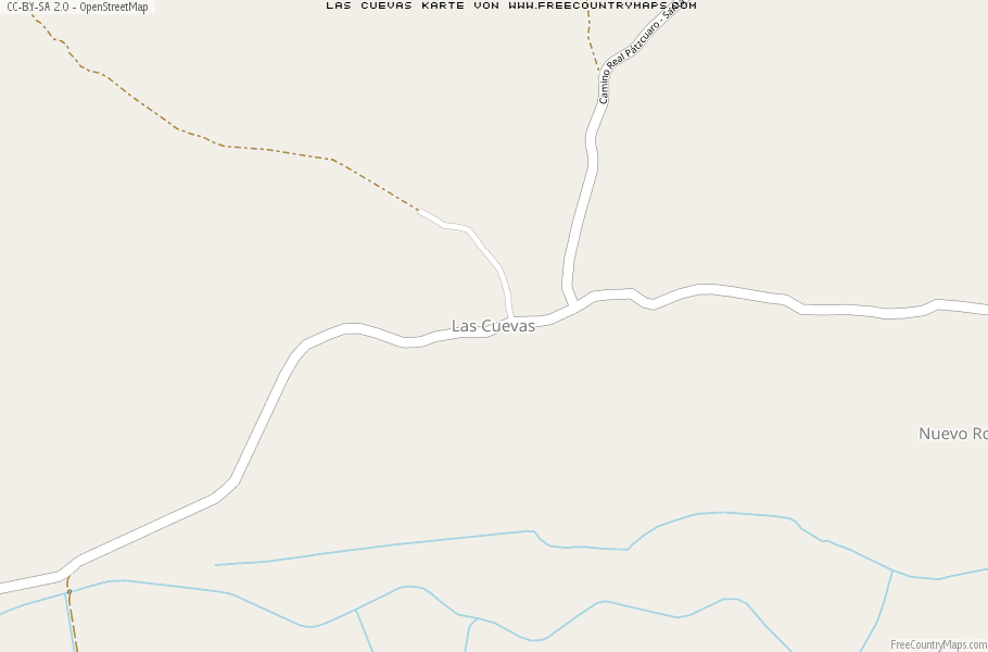 Karte Von Las Cuevas Mexiko