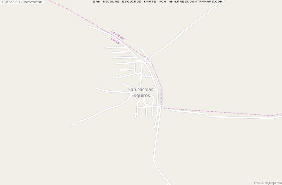 Karte Von San Nicolás Esquiros Mexiko