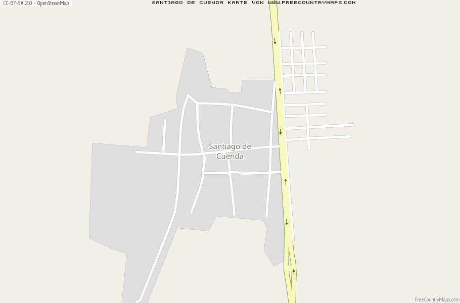 Karte Von Santiago de Cuenda Mexiko