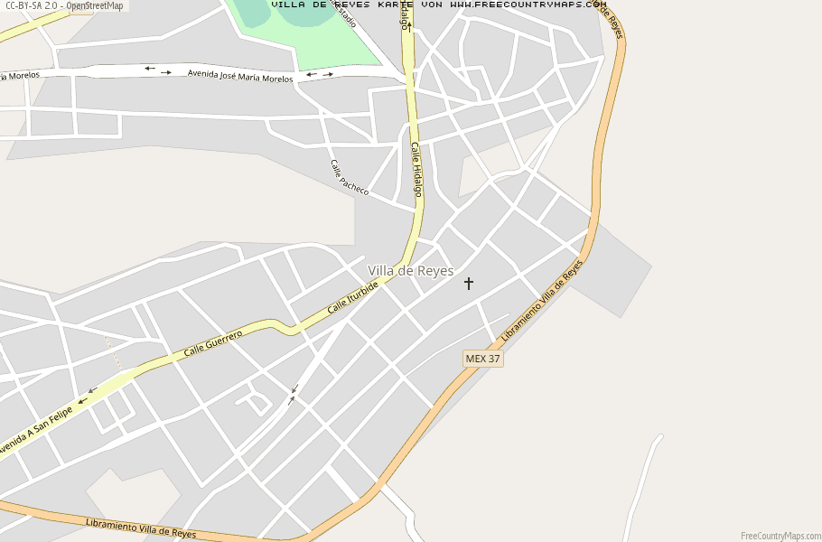 Karte Von Villa de Reyes Mexiko