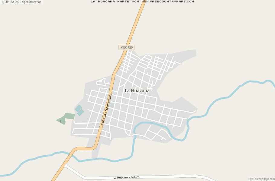 Karte Von La Huacana Mexiko