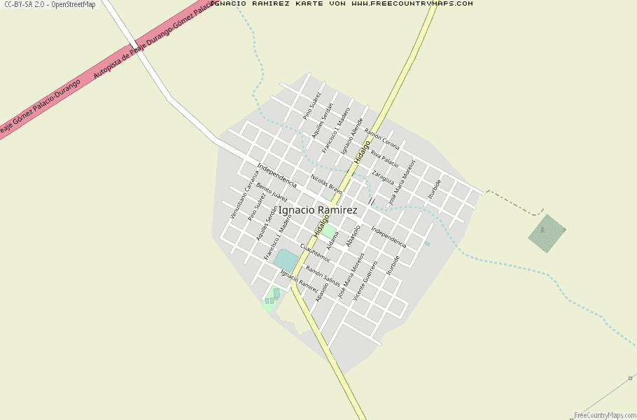 Karte Von Ignacio Ramirez Mexiko