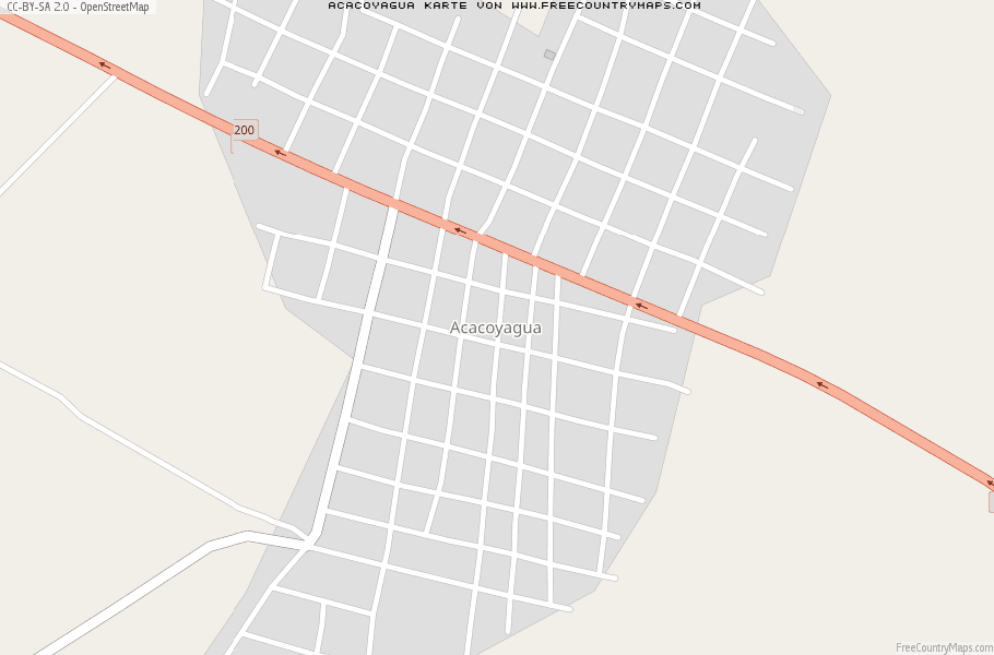 Karte Von Acacoyagua Mexiko