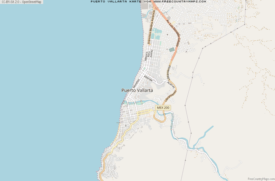 Karte Von Puerto Vallarta Mexiko