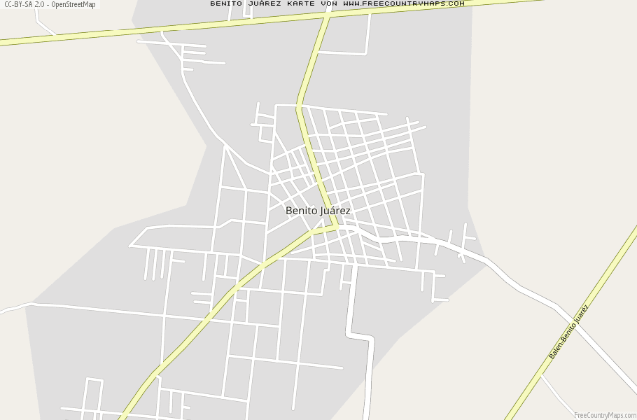 Karte Von Benito Juárez Mexiko