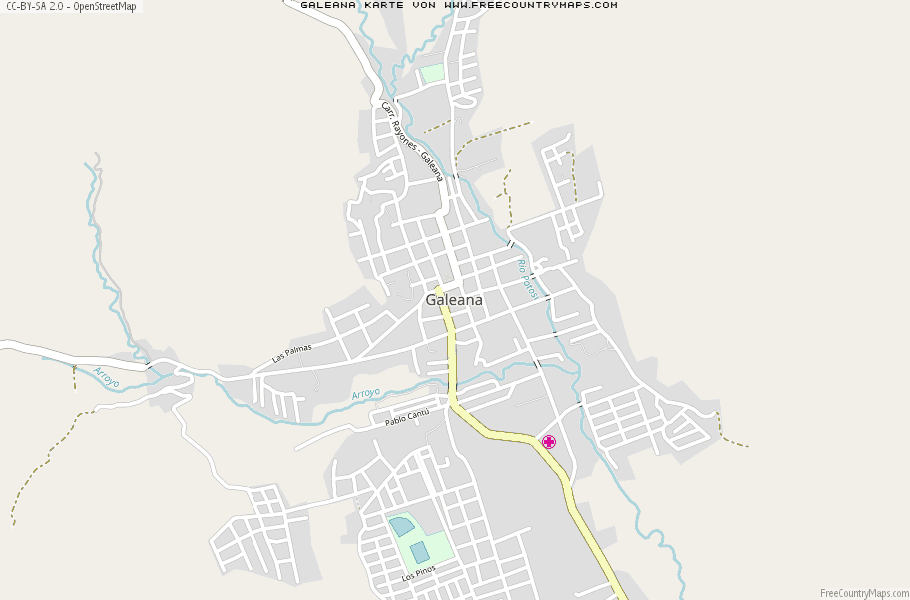 Karte Von Galeana Mexiko