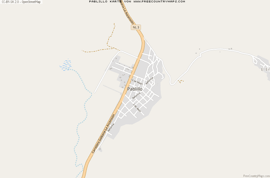 Karte Von Pablillo Mexiko