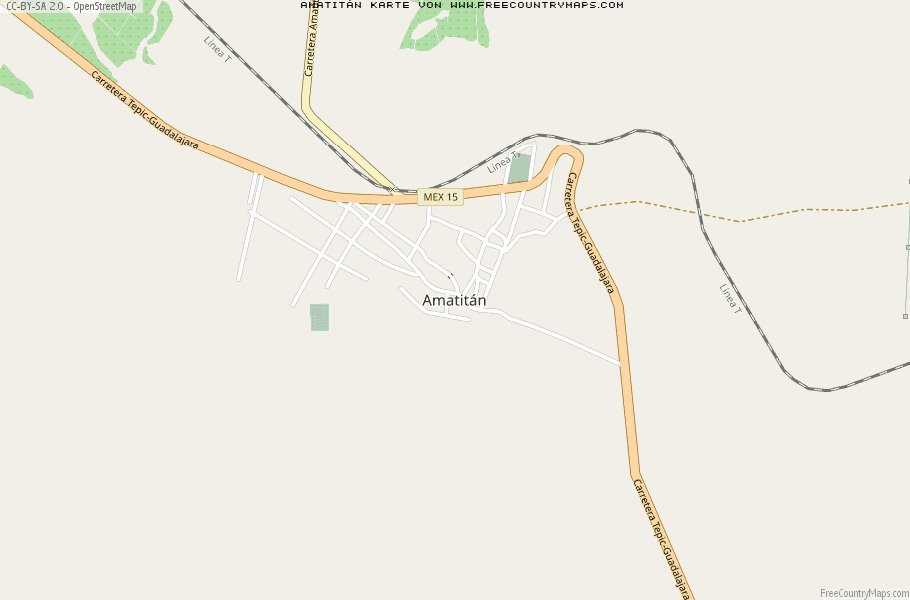 Karte Von Amatitán Mexiko