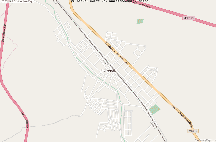 Karte Von El Arenal Mexiko