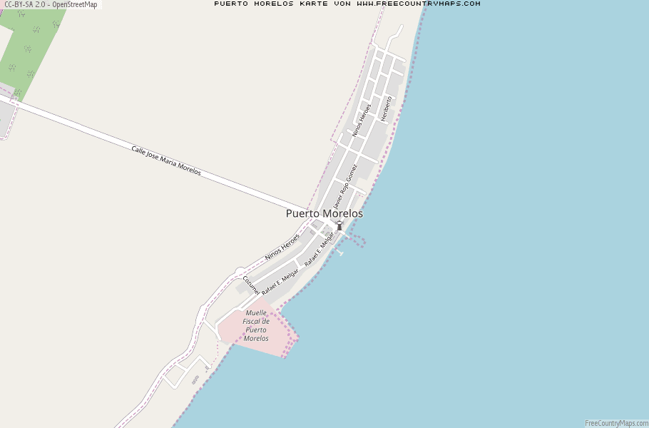 Karte Von Puerto Morelos Mexiko