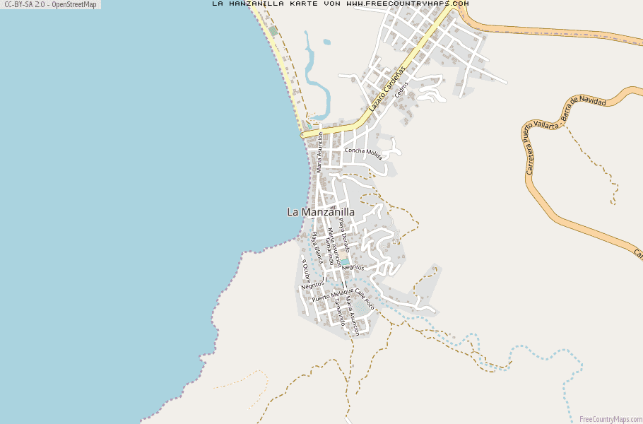 Karte Von La Manzanilla Mexiko