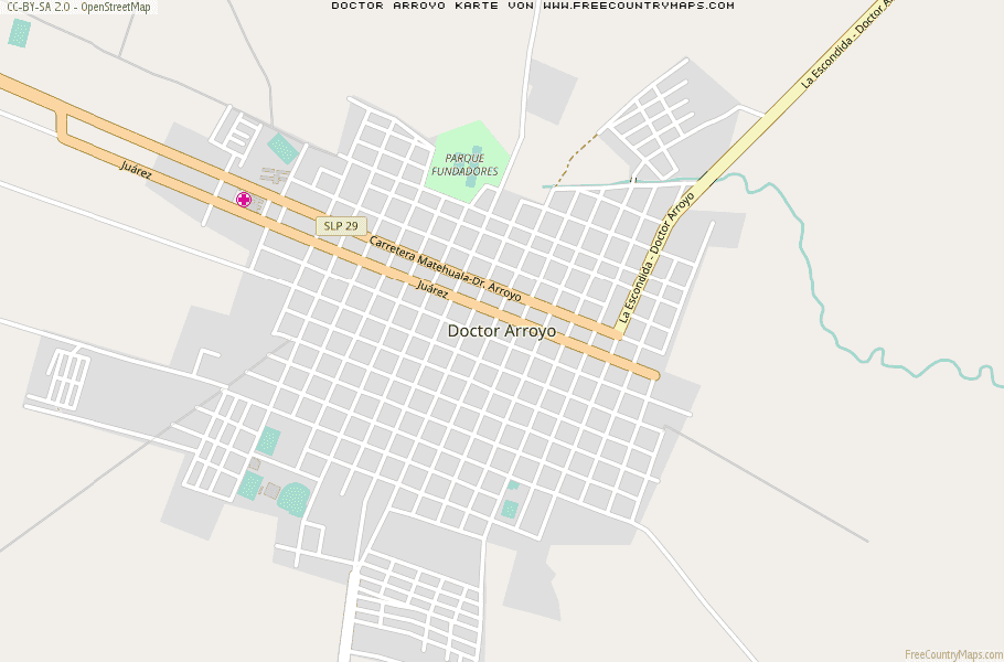 Karte Von Doctor Arroyo Mexiko