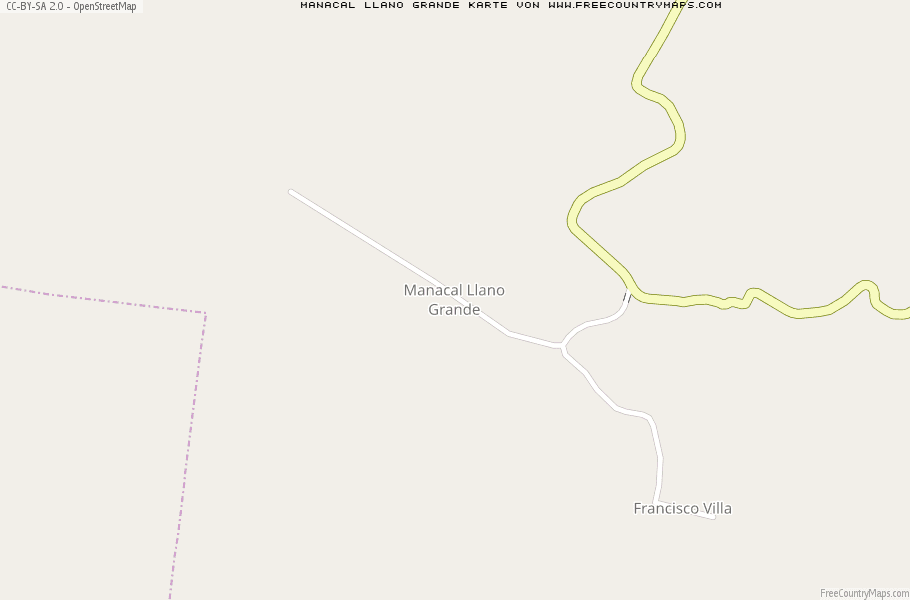 Karte Von Manacal Llano Grande Mexiko