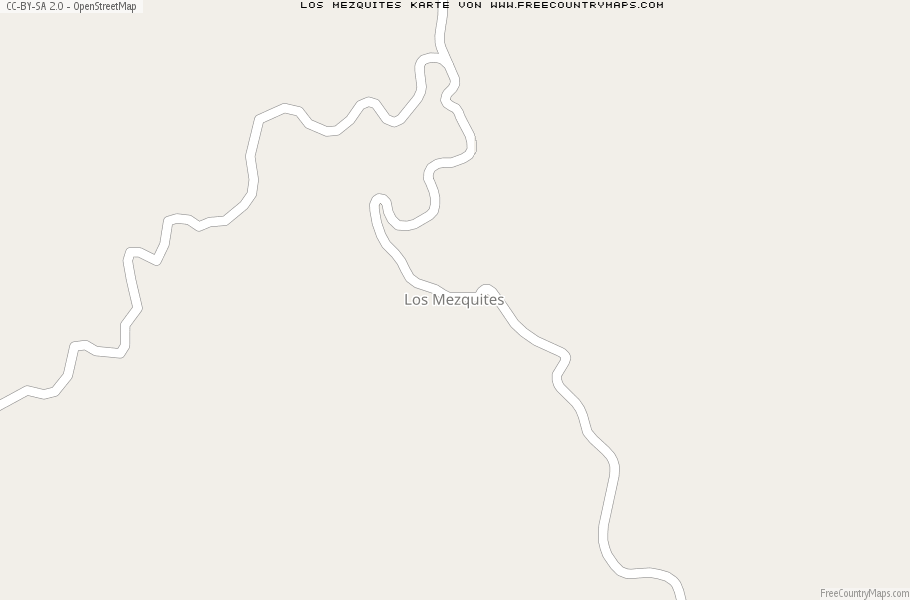 Karte Von Los Mezquites Mexiko