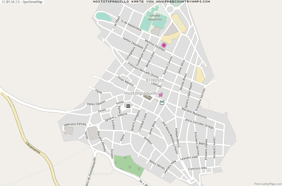 Karte Von Hostotipaquillo Mexiko