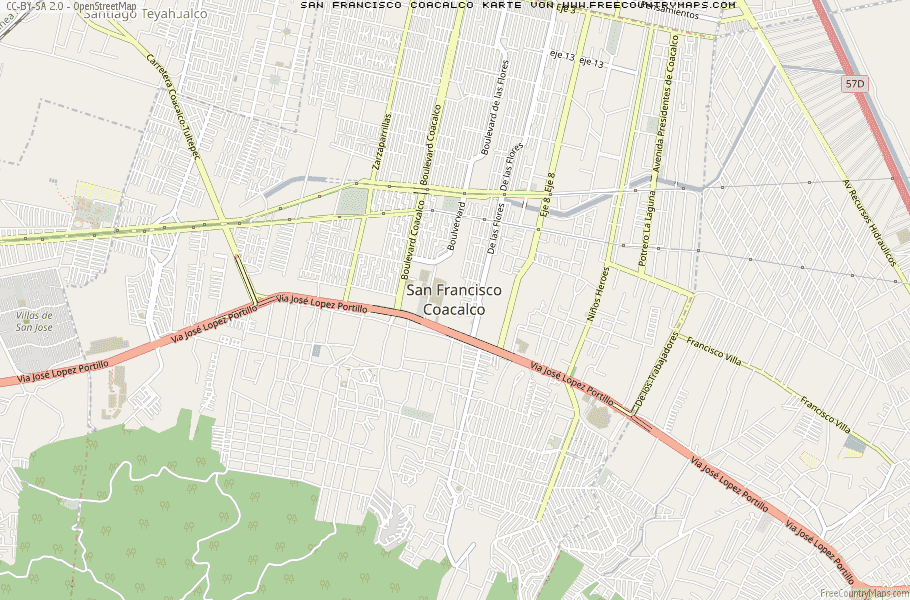 Karte Von San Francisco Coacalco Mexiko