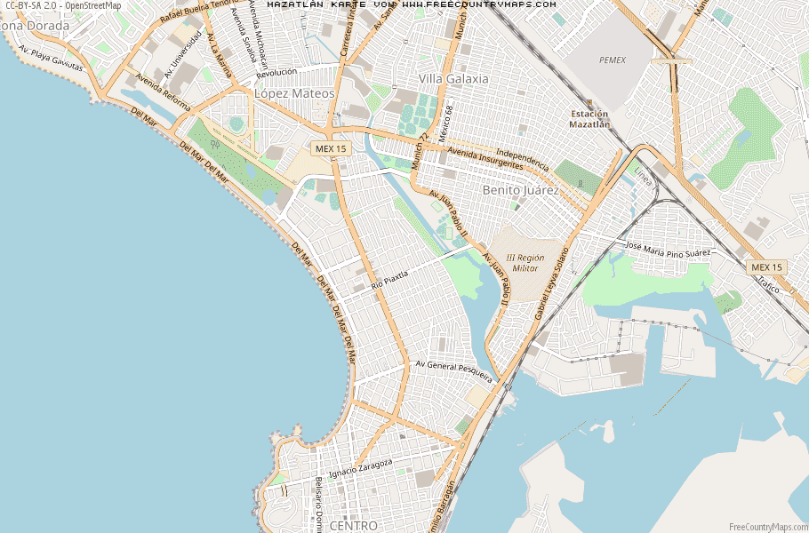 Karte Von Mazatlán Mexiko