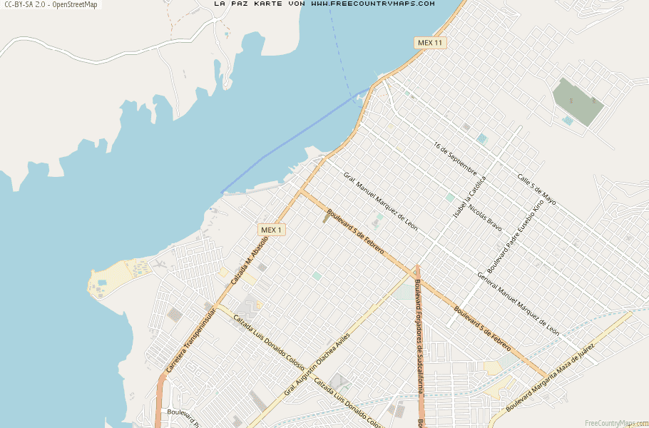 Karte Von La Paz Mexiko