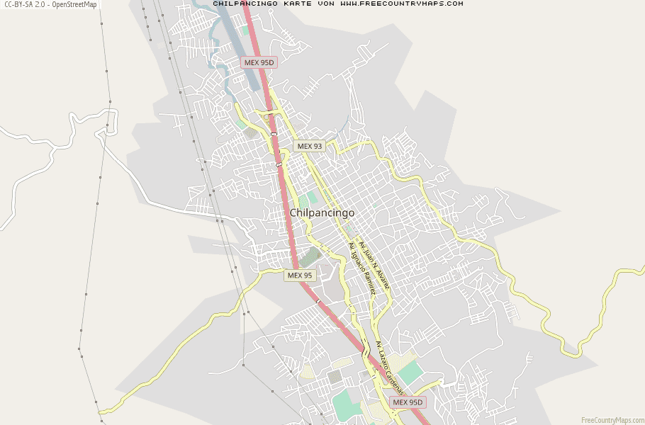 Karte Von Chilpancingo Mexiko