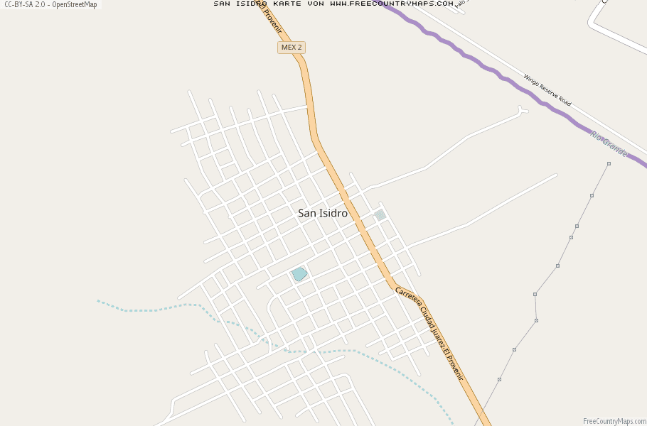 Karte Von San Isidro Mexiko