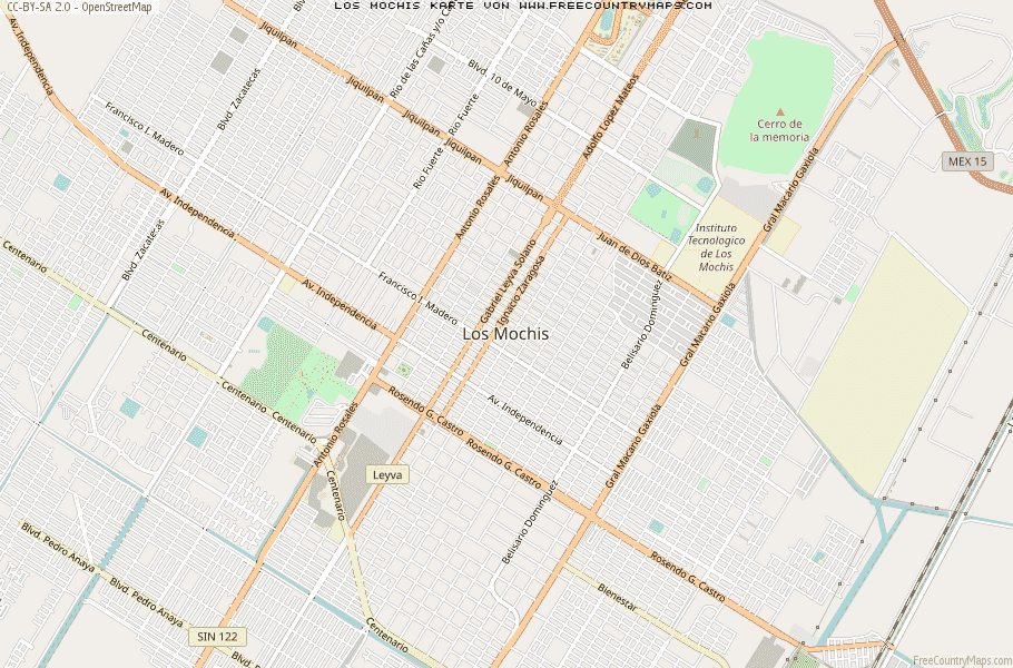 Karte Von Los Mochis Mexiko