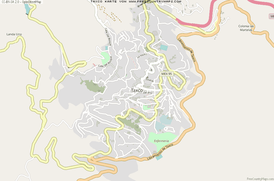 Karte Von Taxco Mexiko